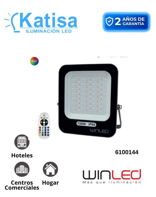 WRE-015 REFLECTOR RGB 100W 90-260V INCLUYE CONTROL